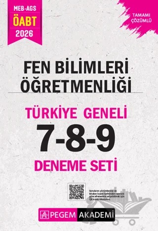 2026 MEB AGS ÖABT Fen Bilimleri Öğretmenliği Tamamı Çözümlü Türkiye Geneli 7-8-9 (3'lü Deneme Seti) – Kolektif – Pegem Akademi Yayıncılık kitap kapağı