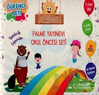 3 - 4 Yaş İçin Okul Öncesi Seti – Kolektif – Palme Yayınları kitap kapağı
