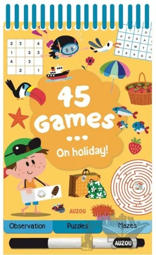45 Games... on Holidays! – Kolektif – Auzou Books kitap kapağı