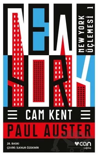 Cam Kent - New York Üçlemesi 1 – Paul Auster – Can Yayınları kitap kapağı