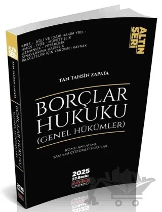 Borçlar Hukuku Genel Hükümler Konu Anlatımı Altın Seri – Tan Tahsin Zapata – Savaş Yayınevi kitap kapağı