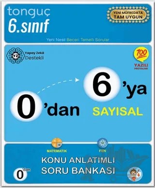 0'dan 6'ya Sayısal Konu Anlatımlı Soru Bankası – Kollektif – Tonguç Akademi kitap kapağı