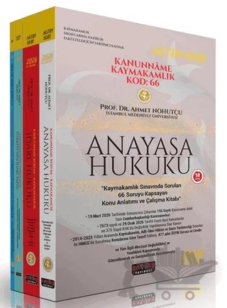 2026 KANUNNAME Kaymakamlık Kod: 66 Konu Anlatımı Seti – Ahmet Nohutçu – Savaş Yayınevi kitap kapağı