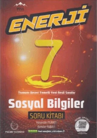 7. Sınıf Sosyal Bilgiler Enerji Soru Bankası – Erman Turan, Yasemin Turan – Palme Yayınları kitap kapağı