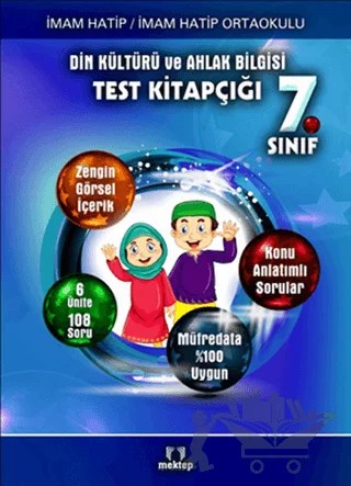 7. Sınıf İmam Hatip Ortaokulu Din Kültürü ve Ahlak Bilgisi Test Kitapçığı – Kolektif – Mektep Yayınları kitap kapağı