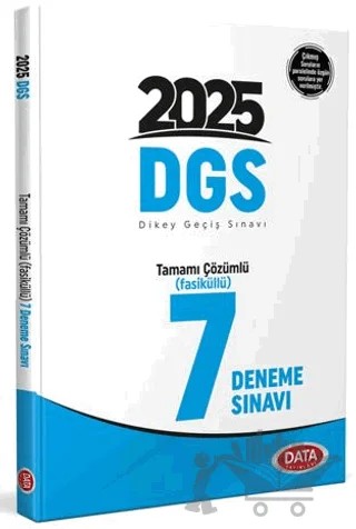 2025 DGS Tamamı Çözümlü 7 Deneme Sınavı – Kollektif – Data Yayınları kitap kapağı