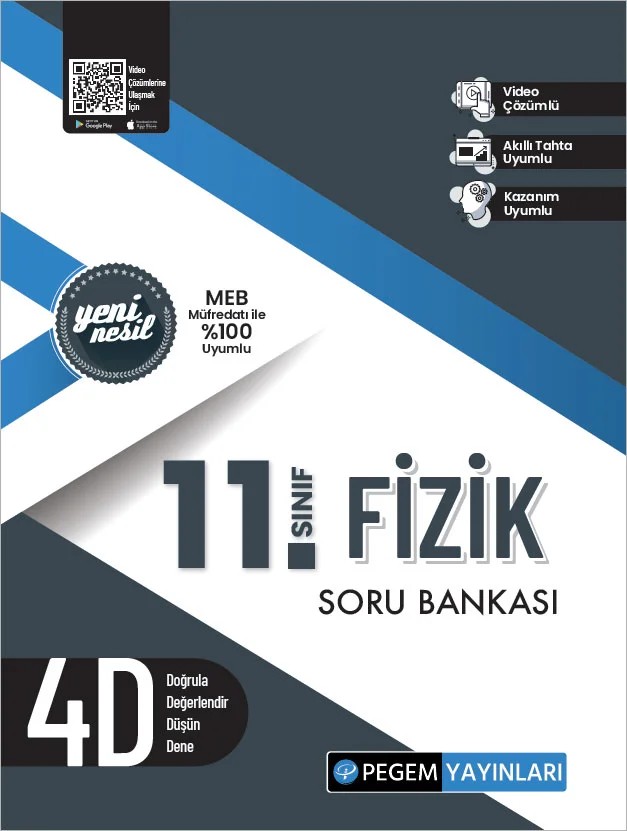 Pegem 11. Sınıf Fizik Soru Bankası – Pegem Akademi Yayıncılık kitap kapağı