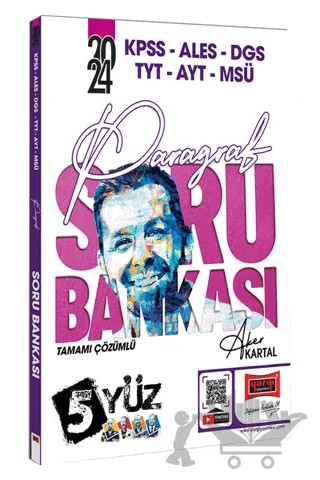 KPSS-ALES-DGS-TYT-AYT-MSÜ Tamamı Çözümlü Paragraf Soru Bankası – Aker Kartal – Yargı Yayınevi kitap kapağı