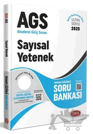 2025 AGS Ultra Serisi Sayısal Yetenek (Matematik) Soru Bankası – Kolektif – Data Yayınları kitap kapağı