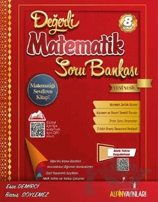 8. Sınıf Değerli Matematik Soru Bankası – Kolektif – Alpin Yayınları kitap kapağı