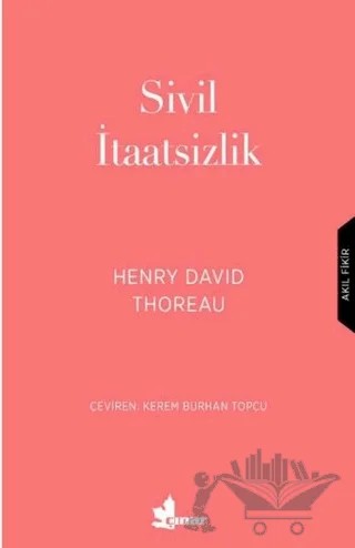Sivil İtaatsizlik – Henry David Thoreau – Çınar Yayınları kitap kapağı