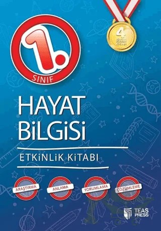 4 Aşamada Etkinlik Kitabı - 1. Sınıf Hayat Bilgisi Etkinlik Kitabı – Kolektif – Teas Press kitap kapağı