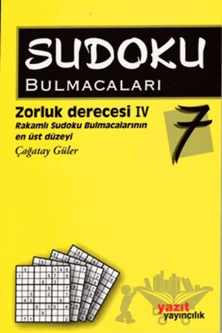 Sudoku Bulmacaları 7 – Çağatay Güler – Yazıt Yayıncılık kitap kapağı