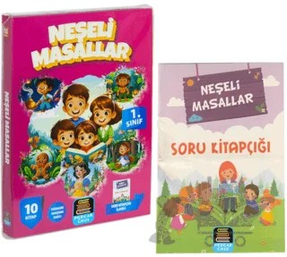 1. Sınıf Okuma Seti Neşeli Masallar 10 Kitap + Soru Kitapçığı İlaveli – Kolektif – Mercan Okul Yayınları kitap kapağı