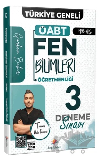 MEB-AGS ÖABT Fen Bilimleri Öğretmenliği Tamamı Video Çözümlü Türkiye Geneli 3 Deneme Sınavı – Görkem Bakır – Dizgi Kitap kitap kapağı
