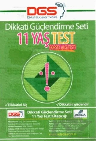 Dikkati Güçlendirme Seti 11 Yaş Test – Osman Abalı – Adeda Yayınları kitap kapağı