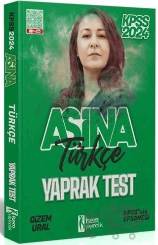 2024 KPSS Türkçe Aşina Yaprak Test – Gizem Ural – İSEM Yayıncılık kitap kapağı