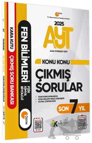 2025 YKS-AYT Fen Bilimleri Son 7 Yıl Çıkmış Sorular – Kolektif – Karakutu Yayın kitap kapağı