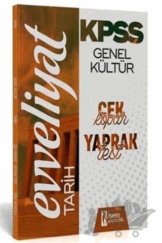 2020 KPSS Genel Kültür Tarih Çek Kopar Yaprak Test – Kolektif – İSEM Yayıncılık kitap kapağı