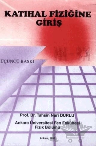 Katıhal Fiziğine Giriş – Tahsin Nuri Durlu – Bilim Yayınevi kitap kapağı