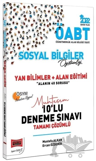 2022 ÖABT Sosyal Bilgiler Öğretmenliği Yan Bilimler Alan Eğitimi Tamamı Çözümlü Muhteşem 10’lu Deneme Sınavı – Ercan Özdemir, Mustafa Alkan – Yargı Yayınevi kitap kapağı