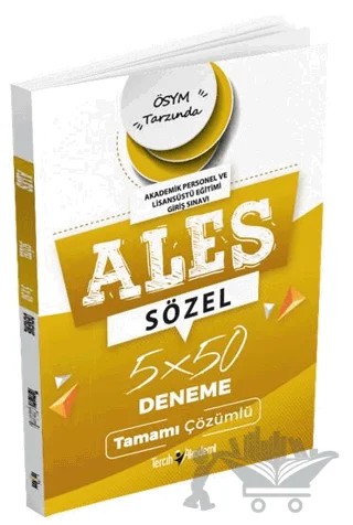 ALES Sözel 5x50 Deneme Tamamı Çözümlü – Kolektif – Tercih Akademi Yayınları kitap kapağı