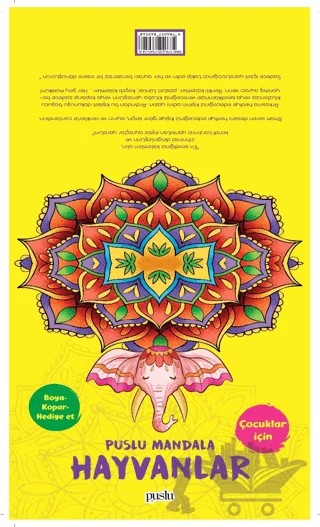 Puslu Mandala - Hayvanlar (Boya-Kopar-Hediye Et) – Kolektif – Puslu Yayıncılık kitap kapağı