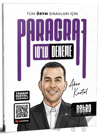 Tüm ÖSYM Sınavları için Paragraf 10'lu Deneme – Aker Kartal – Retro Yayıncılık kitap kapağı