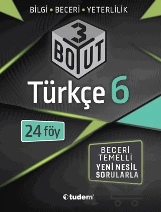 6. Sınıf Türkçe 3 Boyut – Kolektif – Tudem Yayınları - Bayilik kitap kapağı