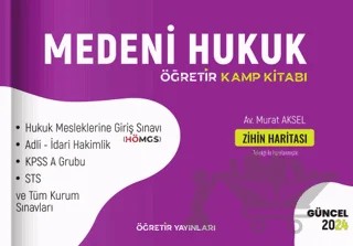 Öğretir Medeni Hukuk Kamp Kitabı – Murat Aksel – Öğretir Yayınları kitap kapağı