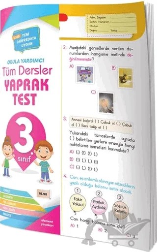 3. Sınıf Tüm Dersler Yaprak Test – Kolektif – 4 Element Yayınları kitap kapağı