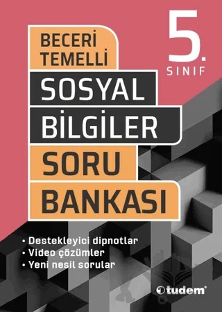 5. Sınıf Sosyal Bilgiler Beceri Temelli Soru Bankası – Kolektif – Tudem Yayınları - Bayilik kitap kapağı
