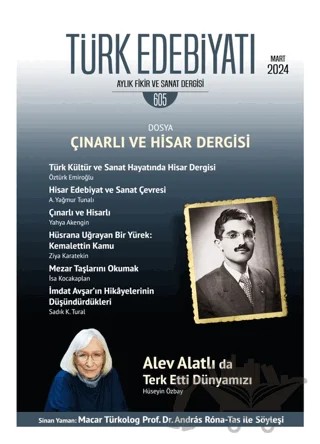 Türk Edebiyatı Aylık Fikir ve Sanat Dergisi Sayı: 605 Mart 2024 – Türk Edebiyatı Dergisi kitap kapağı