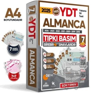 2025 YKS YDT Almanca ÖSYM Çıkmış Soru Tıpkı Basım Deneme Paketi 7li Türkiye Geneli – Kolektif – Karakutu Yayın kitap kapağı