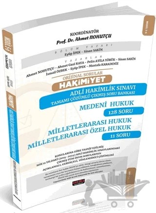 HAKİMİYET Adli Hakimlik Medeni Hukuk-Milletlerarası Hukuk Çıkmış Soru Bankası – Sinan Sakin, Eyüp İpek – Savaş Yayınevi kitap kapağı