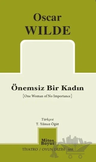 Önemsiz Bir Kadın – Oscar Wılde – Mitos Boyut Yayınları kitap kapağı