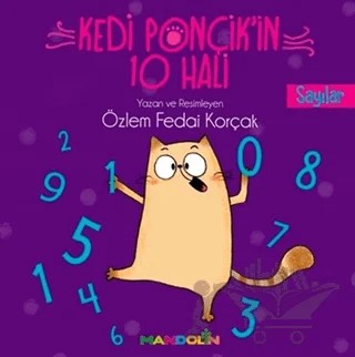 Sayılar - Kedi Ponçik'in 10 Hali – Özlem Fedai Korçak – Mandolin Yayınları kitap kapağı