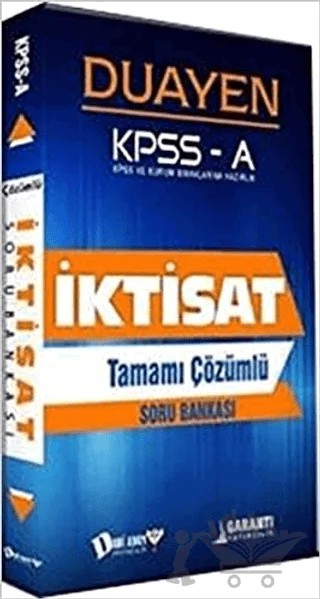 Duayen KPSS - A İktisat Tamamı Çözümlü Soru Bankası – Kolektif – Dahi Adam Yayıncılık kitap kapağı