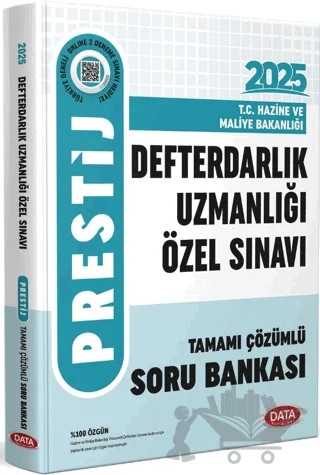 Defterdarlık Uzmanlığı Özel Sınavı Tamamı Çözümlü Soru Bankası – Kolektif – Data Yayınları kitap kapağı