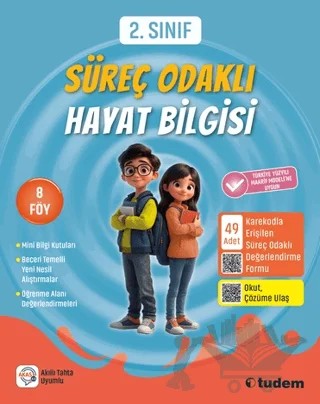 2. Sınıf Süreç Odaklı Hayat Bilgisi – Kolektif – Tudem Yayınları - Bayilik kitap kapağı