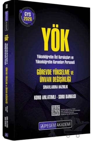 GYS YÖK Görevde Yükselme ve Ünvan Değişikliği Konu Anlatımlı Soru Bankası – Kolektif – Pegem Akademi Yayıncılık kitap kapağı