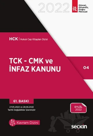 TCK - CMK ve İnfaz Kanunu – Kolektif – Seçkin Yayıncılık kitap kapağı