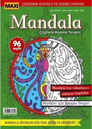 Maxi Mandala Çizgilerle Boyama Terapisi 2 – Kolektif – Maxi Yayıncılık kitap kapağı