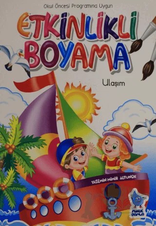 Etkinlikli Boyama - Ulaşım – Yasemin Mimir Altunok – Damla Yayınevi kitap kapağı