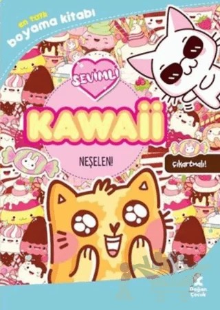 Kawaii Neşelen! - En Tatlı Çıkartmalı Boyama Kitabı – Kolektif – Doğan Çocuk kitap kapağı