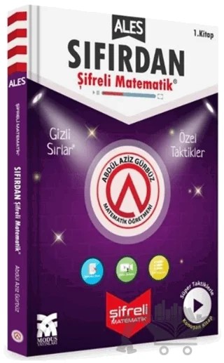 ALES Sıfırdan Şifreli Matematik 1. Kitap – Abdül Aziz Gürbüz – Modus Yayınları kitap kapağı