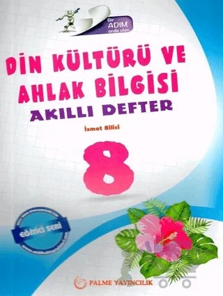 Akıllı Defter 8. Sınıf Din Kültürü ve Ahlak Bilgisi – Kolektif – Palme Yayınları kitap kapağı
