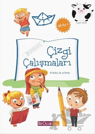 Çizgi Çalışmaları Etkinlik Kitabı (48 Ay) – Elif Alkan – Bir Ocak Yayınları kitap kapağı