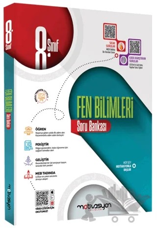 8. Sınıf Fen Bilimleri Soru Bankası – Kolektif – Motivasyon Yayınları kitap kapağı