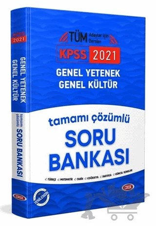 2021 KPSS Genel Yetenek Genel Kültür Tamamı Çözümlü Soru Bankası – Kolektif – Data Yayınları kitap kapağı